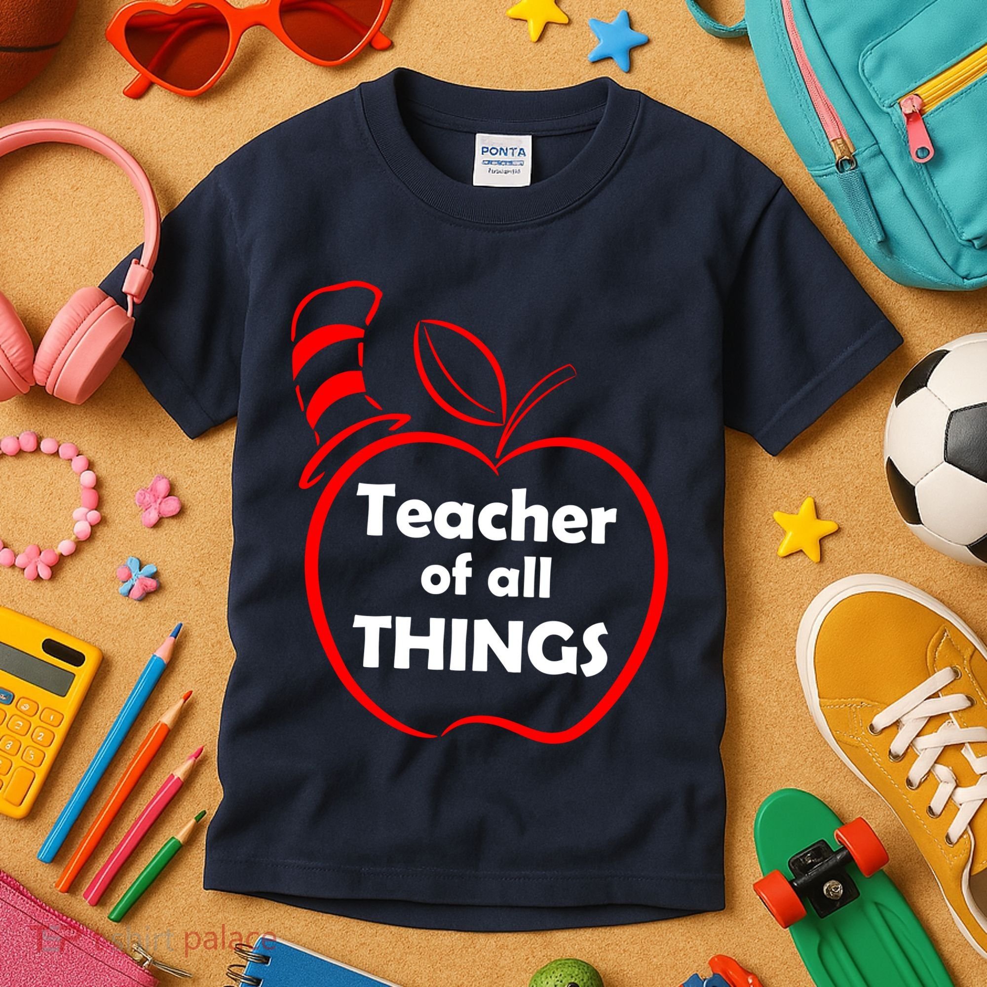 Teacher of All Things Apple Logo Kids T-Shirt