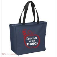 Teacher of All Things Apple Logo Tote Bag thumb 2