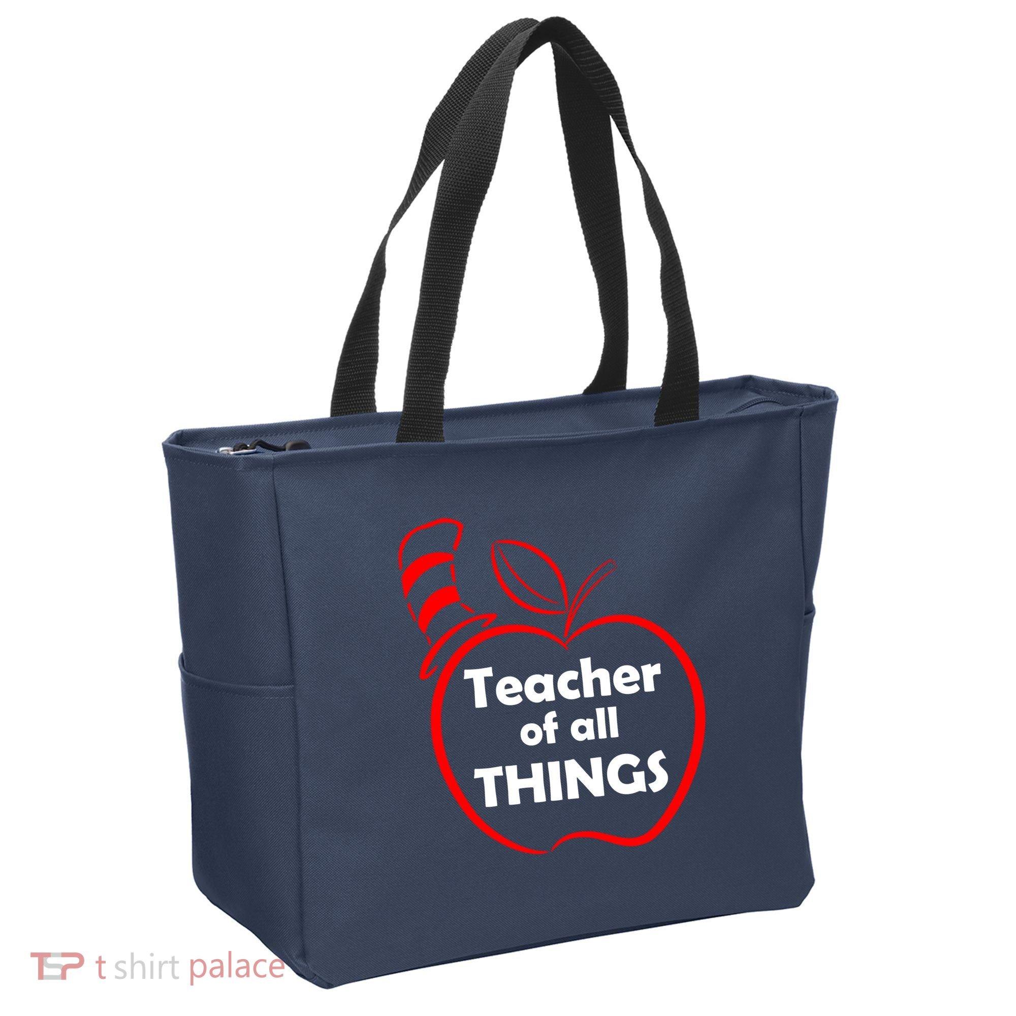 Teacher of All Things Apple Logo Tote Bag