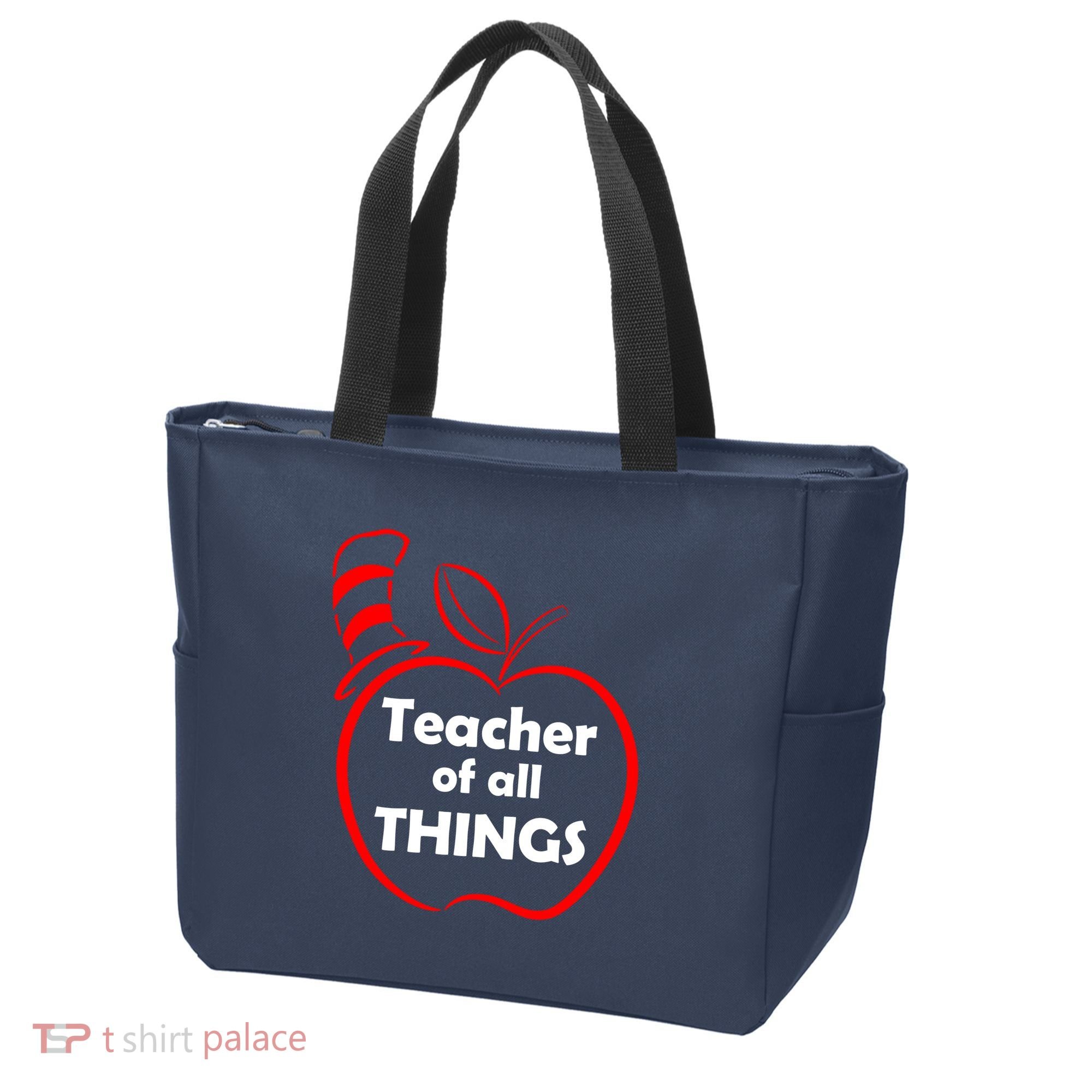 Teacher of All Things Apple Logo Tote Bag
