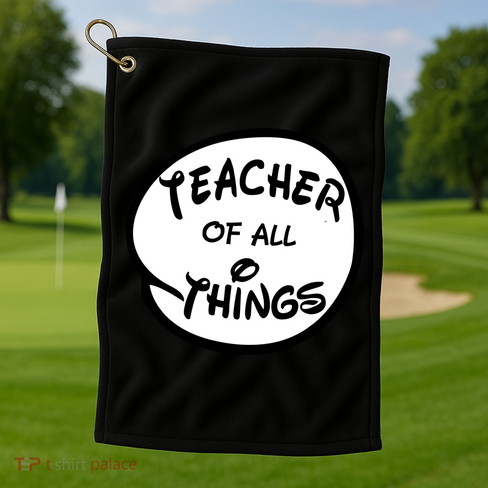 Teacher of all Things Emblem Golf Towel