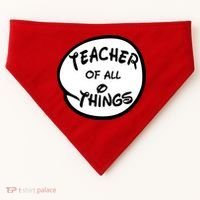 Teacher of all Things Emblem USA-Made Doggie Bandana thumb 0