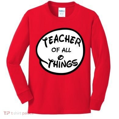 Teacher of all Things Emblem Kids Long Sleeve Shirt