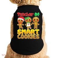 Teacher Of Smart Cookies Christmas Doggie Tank thumb 0