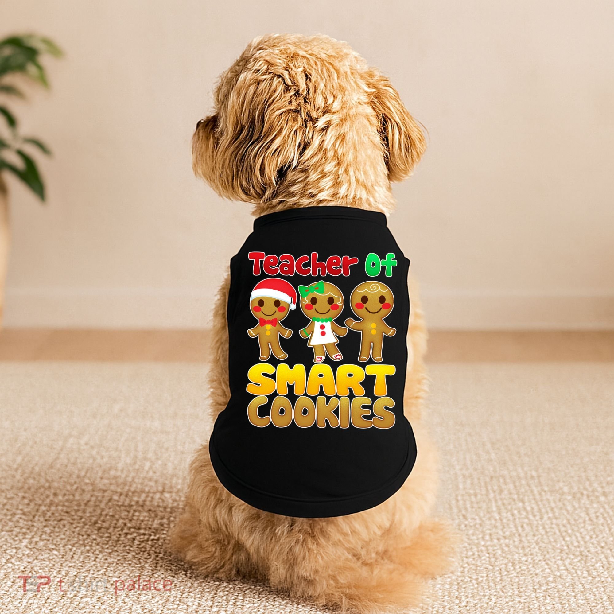 Teacher Of Smart Cookies Christmas Doggie Tank
