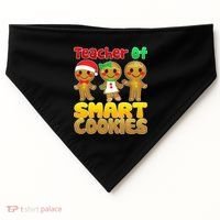 Teacher Of Smart Cookies Christmas USA-Made Doggie Bandana thumb 0
