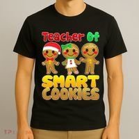 Teacher Of Smart Cookies Christmas T-Shirt thumb 3