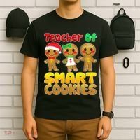 Teacher Of Smart Cookies Christmas T-Shirt thumb 6