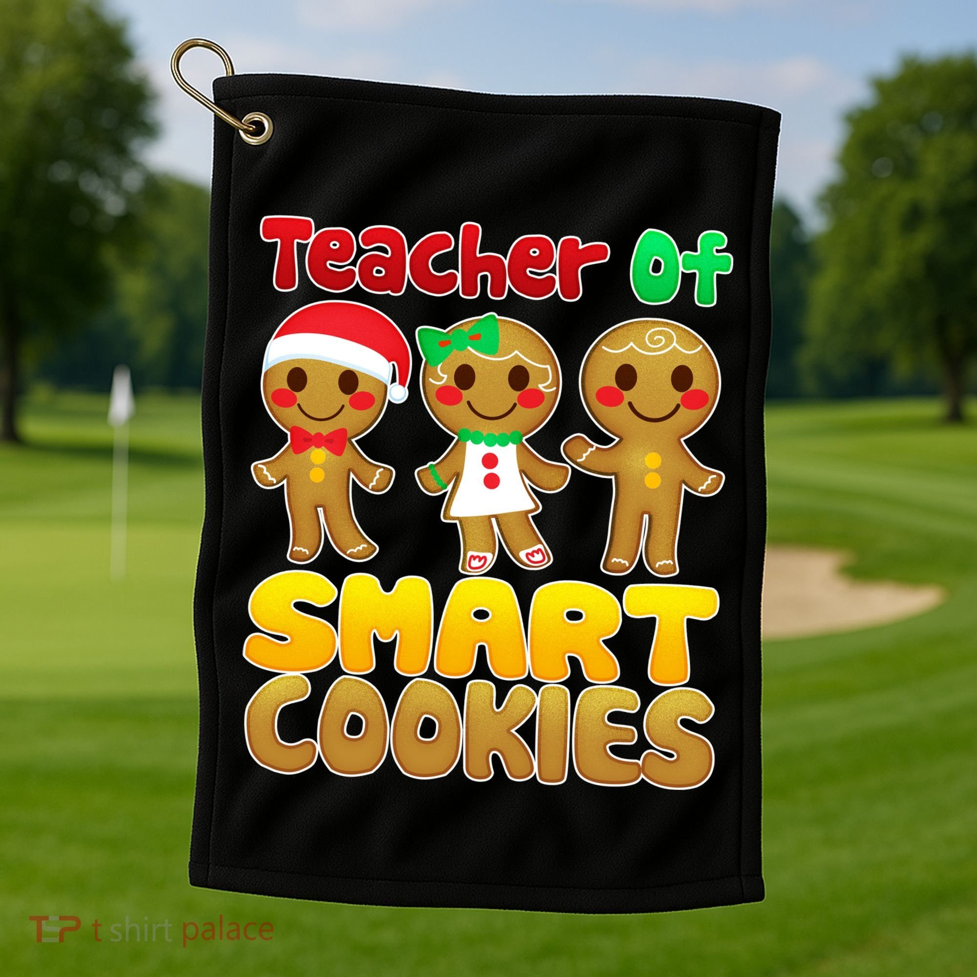 Teacher Of Smart Cookies Christmas Golf Towel