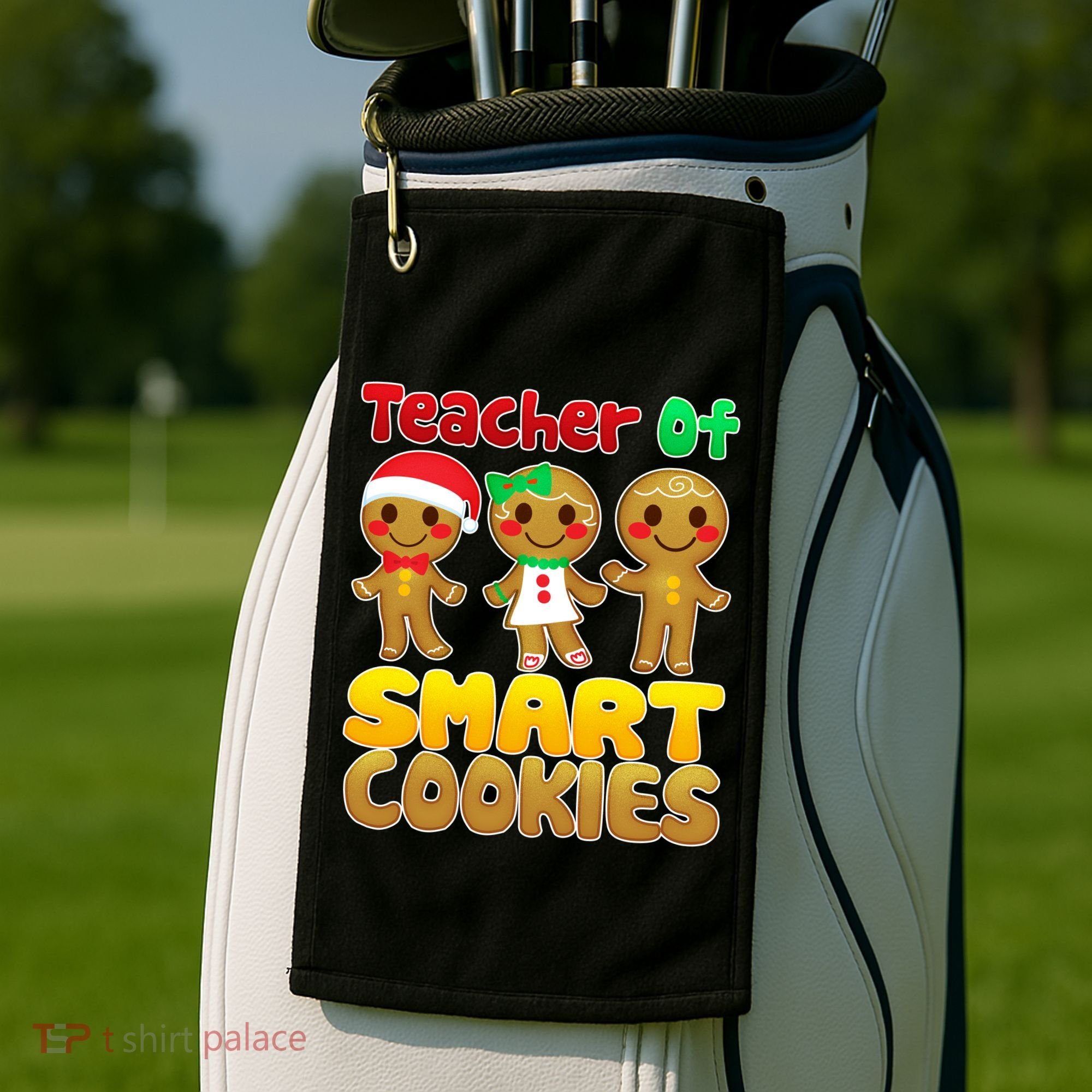 Teacher Of Smart Cookies Christmas Golf Towel