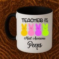 Teacher Of The Cutest Peeps Easter Bunny Coffee Mug thumb 2