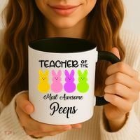 Teacher Of The Cutest Peeps Easter Bunny Coffee Mug thumb 3