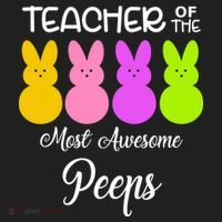 Teacher Of The Cutest Peeps Easter Bunny Beanie thumb 2