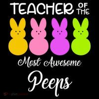 Teacher Of The Cutest Peeps Easter Bunny Women's Hoodie thumb 2