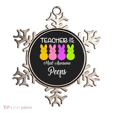 Teacher Of The Cutest Peeps Easter Bunny Ornament