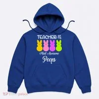Teacher Of The Cutest Peeps Easter Bunny Hoodie thumb 0