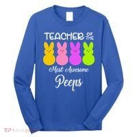 Teacher Of The Cutest Peeps Easter Bunny Long Sleeve Shirt thumb 0