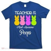 Teacher Of The Cutest Peeps Easter Bunny T-Shirt thumb 0