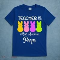 Teacher Of The Cutest Peeps Easter Bunny T-Shirt thumb 5