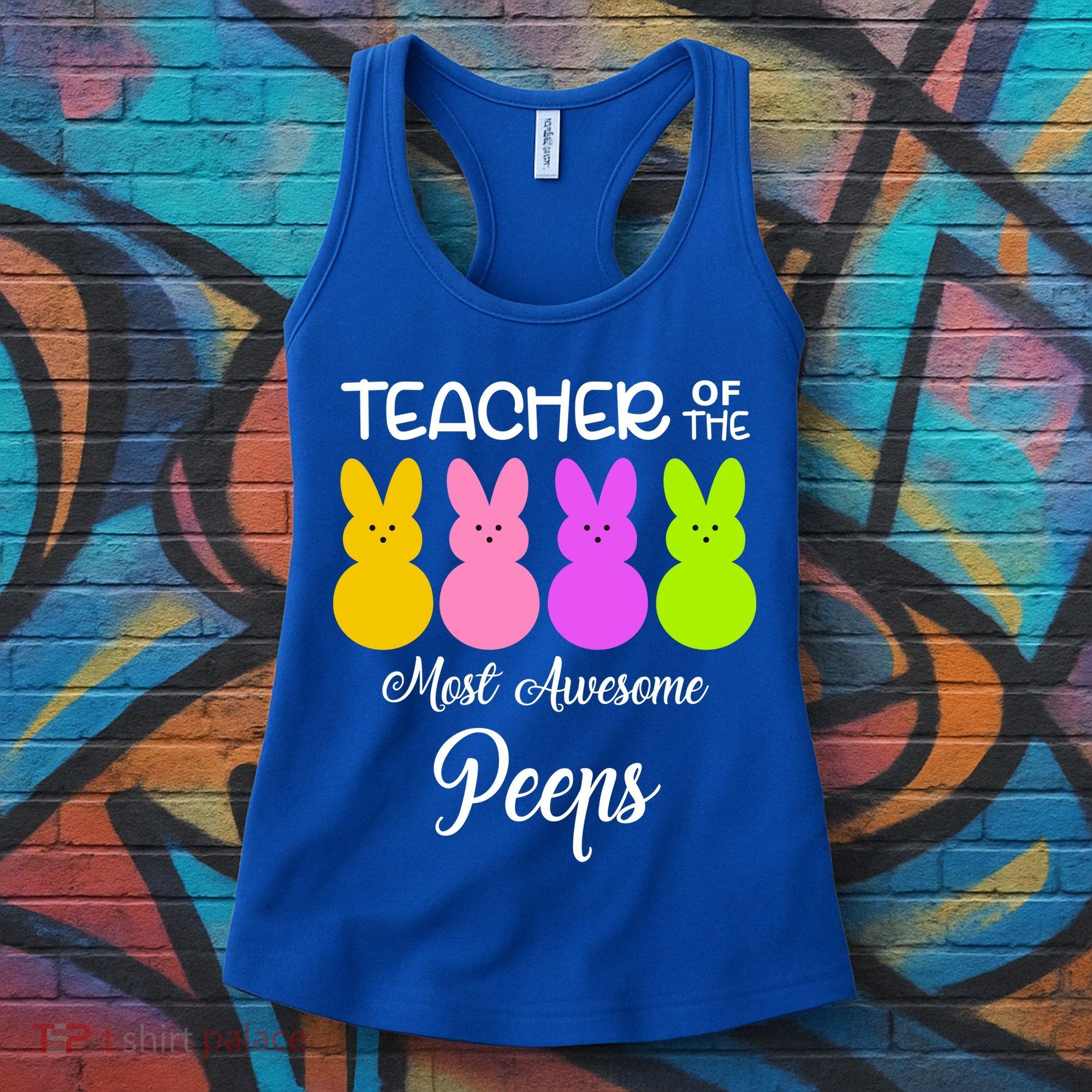 Teacher Of The Cutest Peeps Easter Bunny Women's Tank Top