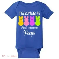 Teacher Of The Cutest Peeps Easter Bunny Baby Bodysuit thumb 0