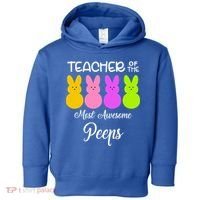 Teacher Of The Cutest Peeps Easter Bunny Toddler Hoodie thumb 0