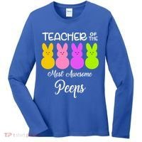 Teacher Of The Cutest Peeps Easter Bunny Women's Long Sleeve Shirt thumb 0