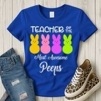 Teacher Of The Cutest Peeps Easter Bunny Women's T-Shirt thumb 3