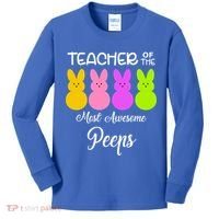 Teacher Of The Cutest Peeps Easter Bunny Kids Long Sleeve Shirt thumb 0