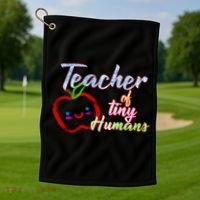Teacher Of Tiny Humans Golf Towel thumb 1