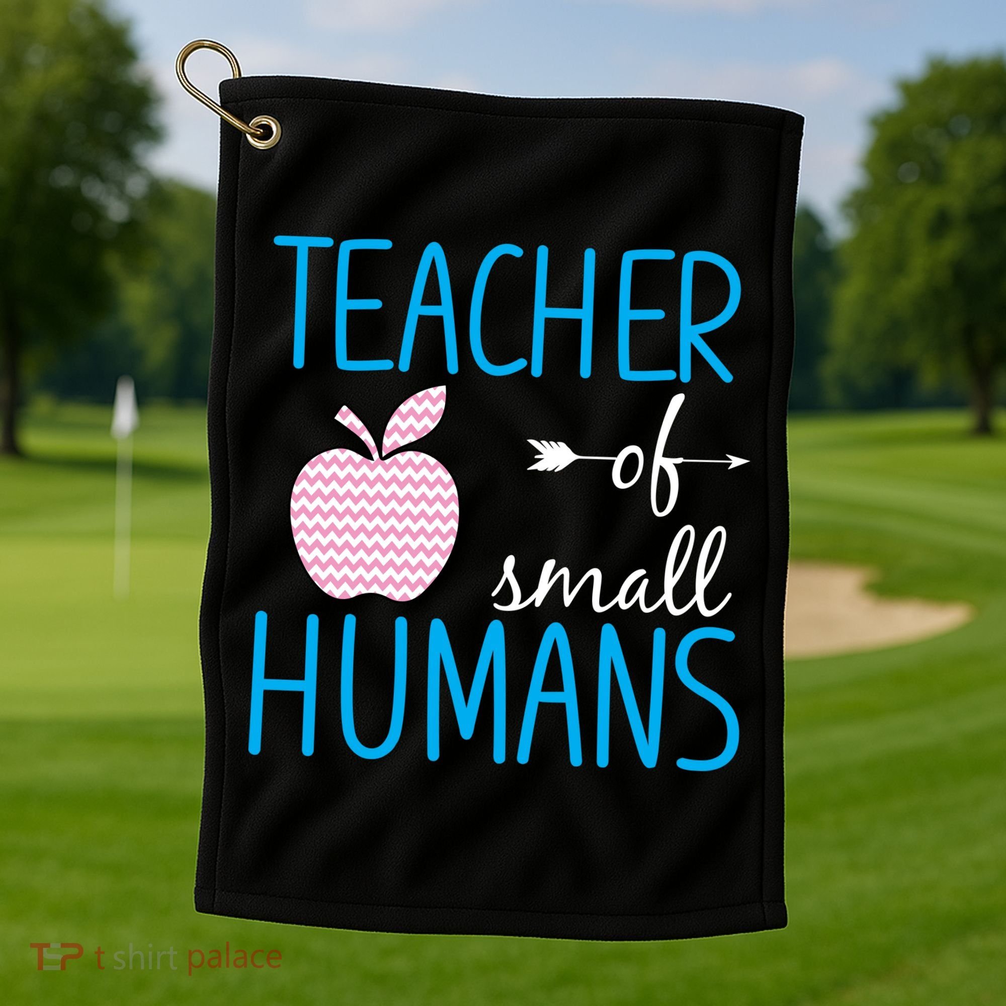 Teacher Of Tiny Humans Apple Golf Towel