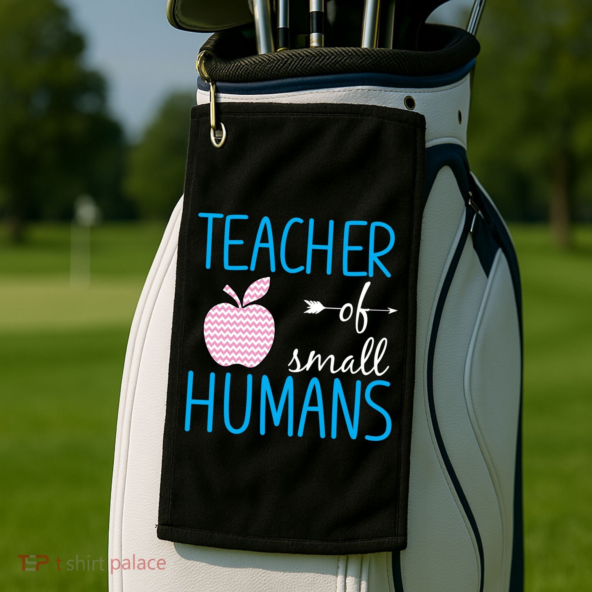 Teacher Of Tiny Humans Apple Golf Towel