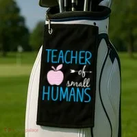 Teacher Of Tiny Humans Apple Golf Towel thumb 2