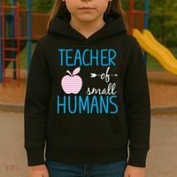Teacher Of Tiny Humans Apple Kids Hoodie thumb 3