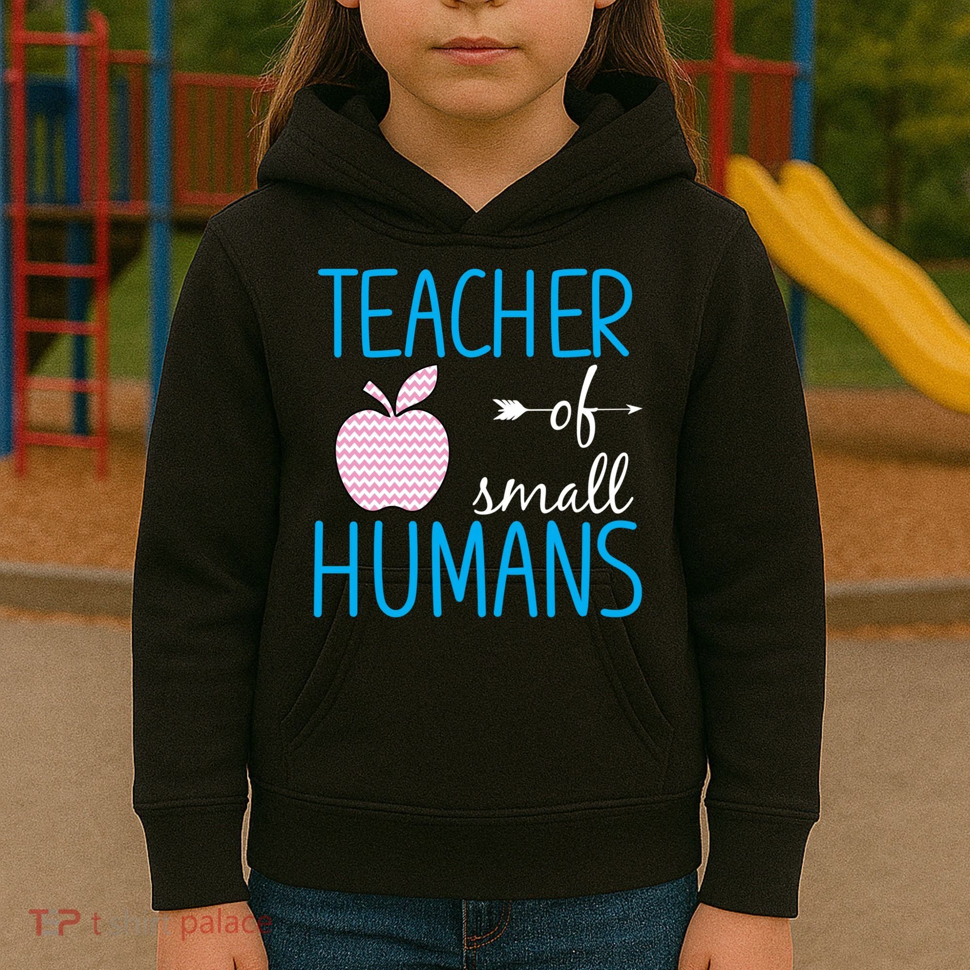 Teacher Of Tiny Humans Apple Kids Hoodie