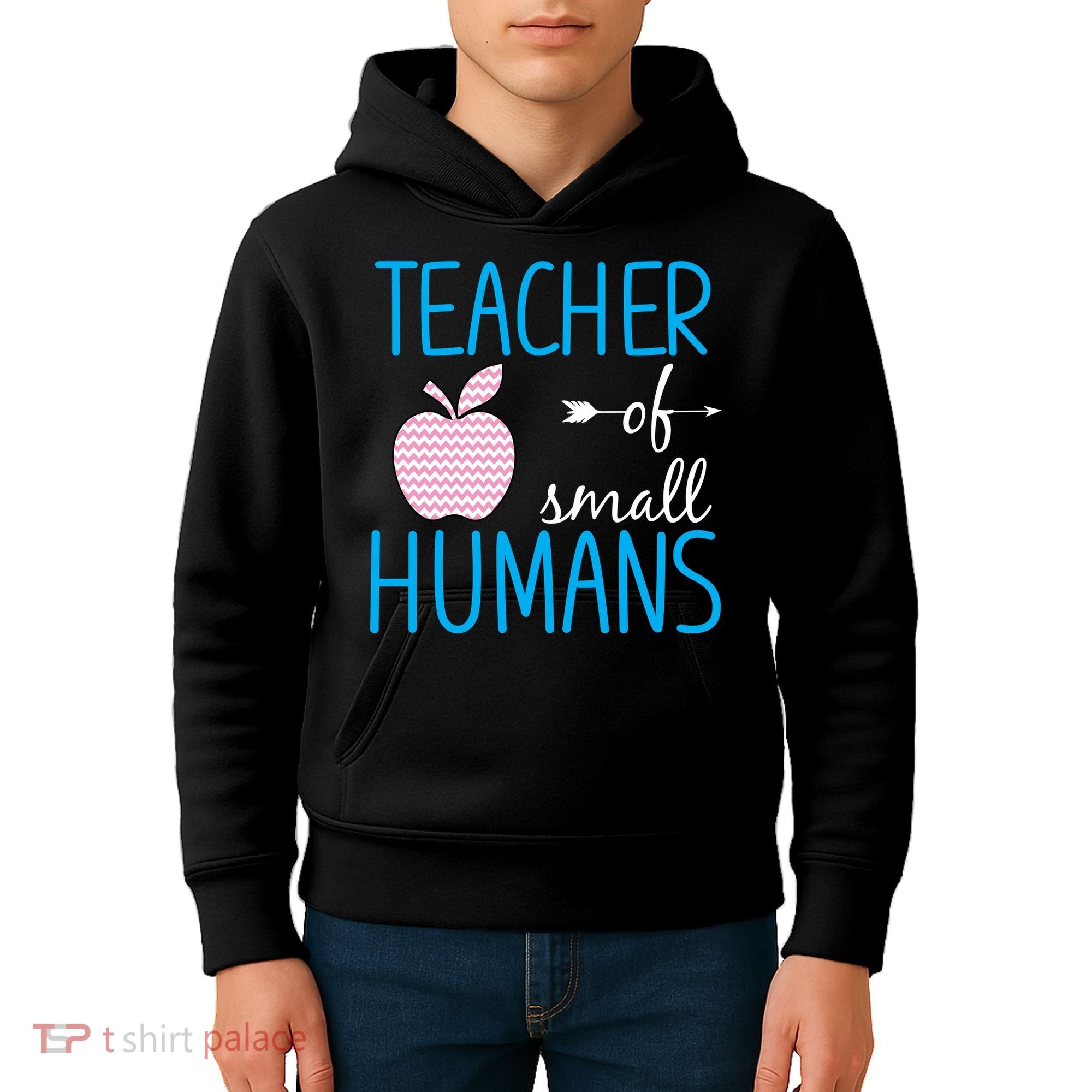 Teacher Of Tiny Humans Apple Kids Hoodie