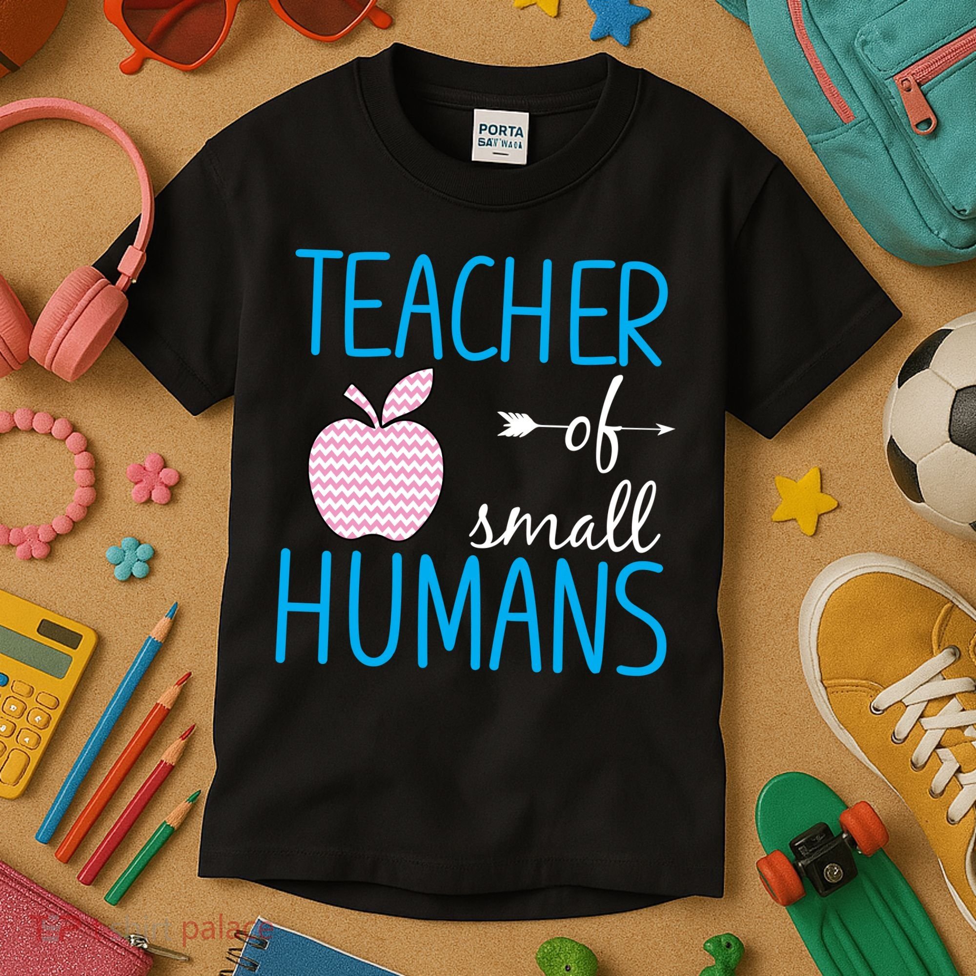 Teacher Of Tiny Humans Apple Kids T-Shirt