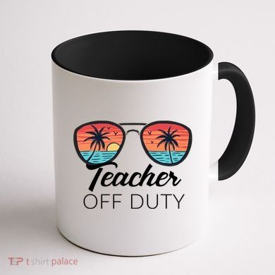 Teacher Off Duty Tropical Vacation Coffee Mug back
