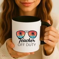Teacher Off Duty Tropical Vacation Coffee Mug thumb 3