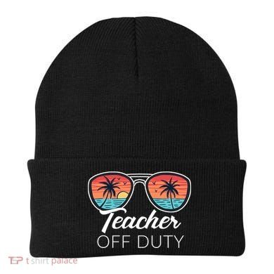 Teacher Off Duty Tropical Vacation Beanie