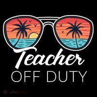 Teacher Off Duty Tropical Vacation Ornament thumb 1