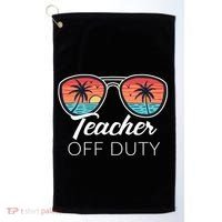 Teacher Off Duty Tropical Vacation Golf Towel thumb 0