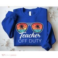 Teacher Off Duty Tropical Vacation Sweatshirt thumb 2