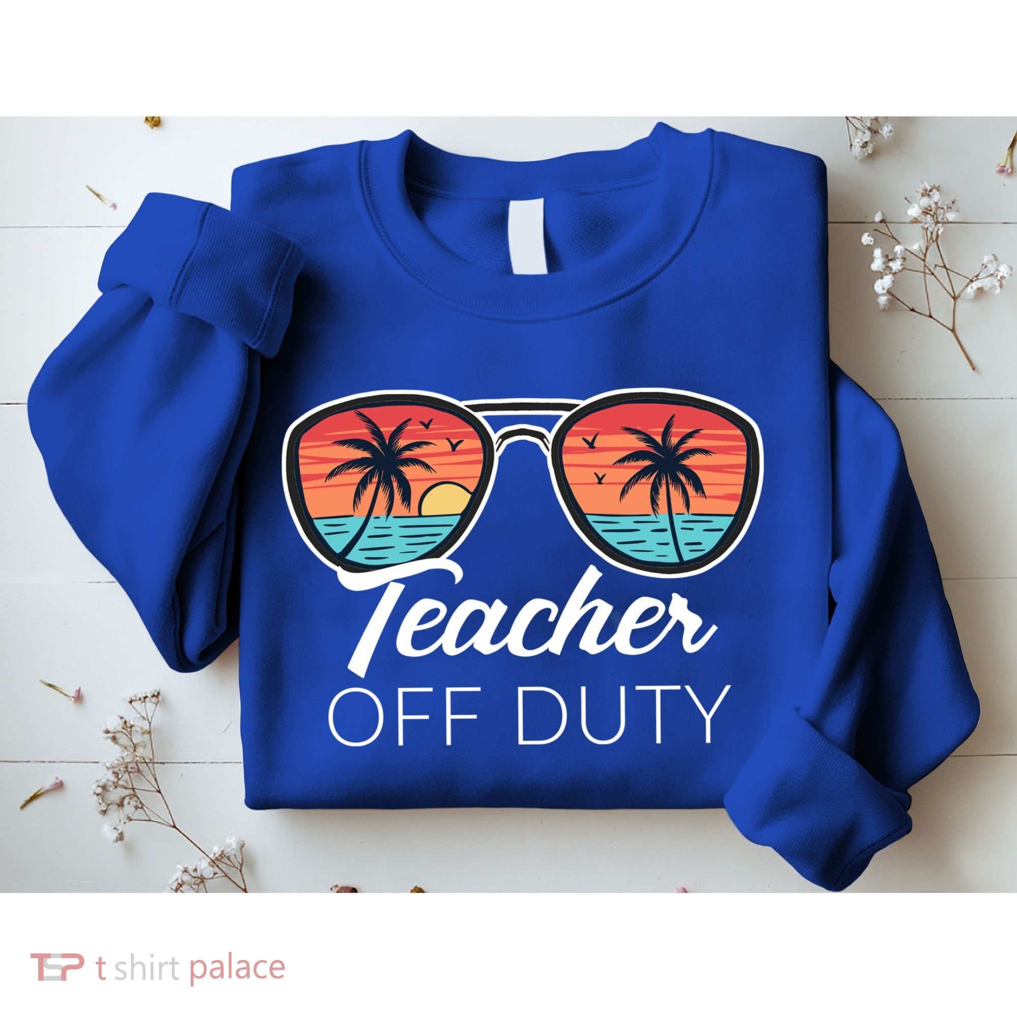 Teacher Off Duty Tropical Vacation Sweatshirt