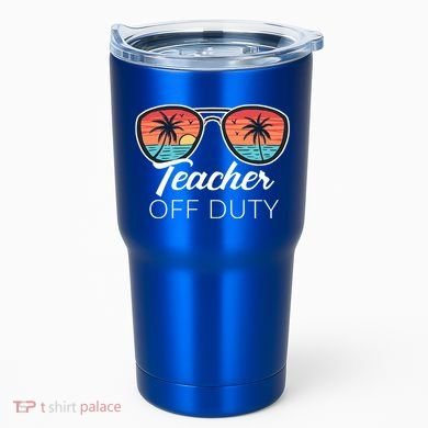 Teacher Off Duty Tropical Vacation Tumbler