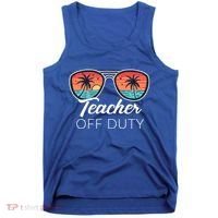 Teacher Off Duty Tropical Vacation Tank Top thumb 0