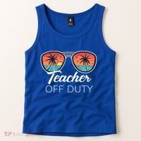 Teacher Off Duty Tropical Vacation Tank Top thumb 2