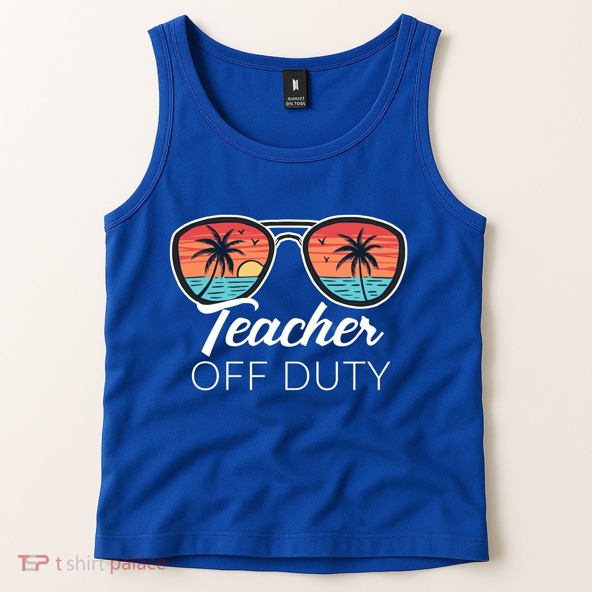 Teacher Off Duty Tropical Vacation Tank Top