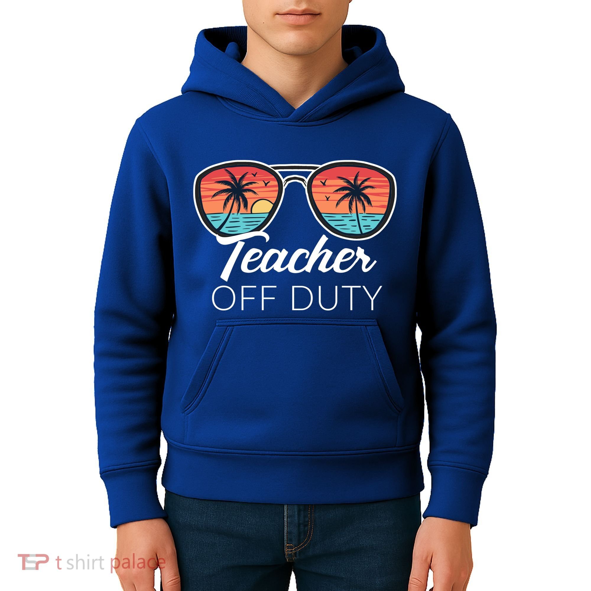 Teacher Off Duty Tropical Vacation Kids Hoodie