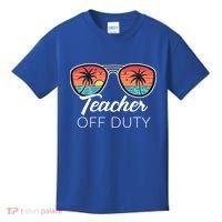 Teacher Off Duty Tropical Vacation Kids T-Shirt thumb 0